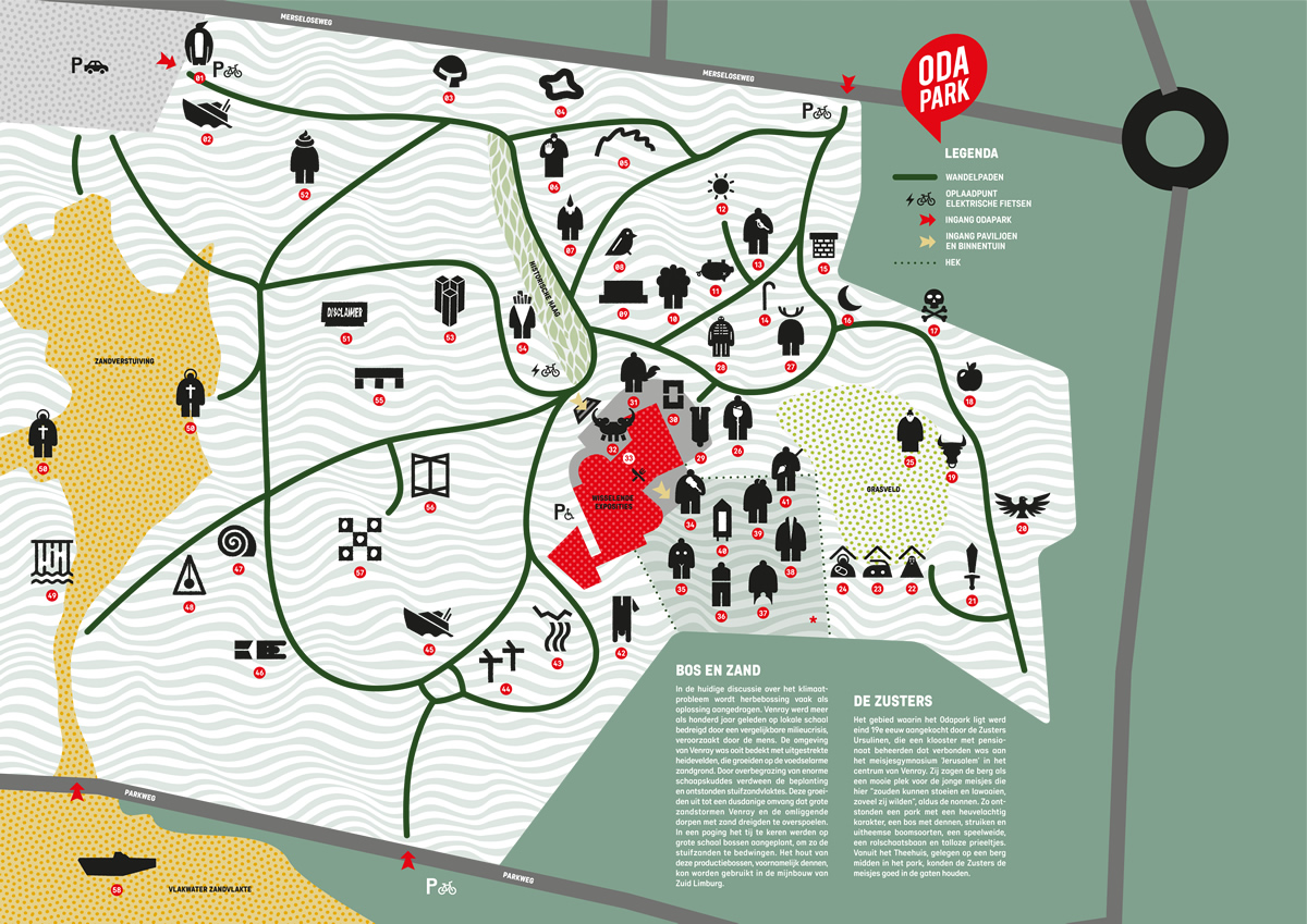 Odapark beeldenbos plattegrond